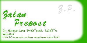 zalan prepost business card